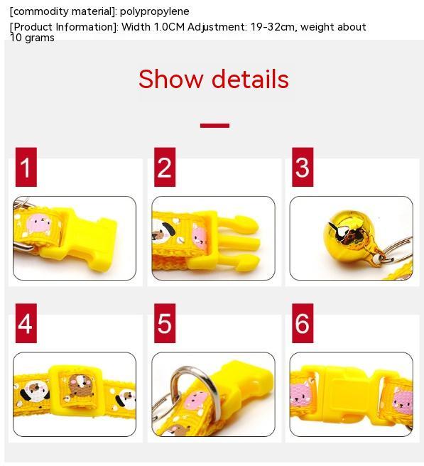 Collier Sécurité pour Chat – Léger avec Grelot Amovible